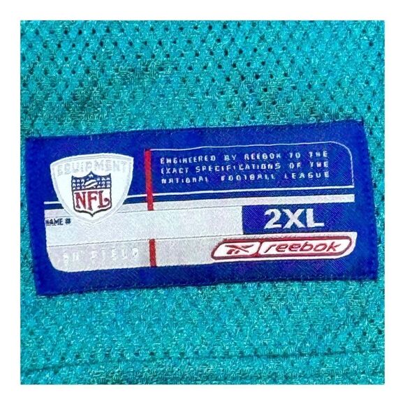 Reebok NFL Equipment Miami Dolphins Junior Seau #55 Jersey 2XL XXL Green - Picture 3 of 7